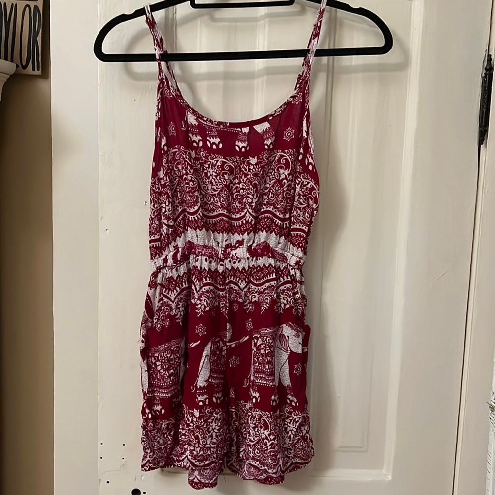 Red and White Nirvana Jumpsuit w/Pockets!